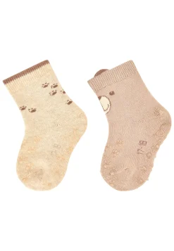 ABS-Krabbelsocken Doppelpack Bär & Tatzen