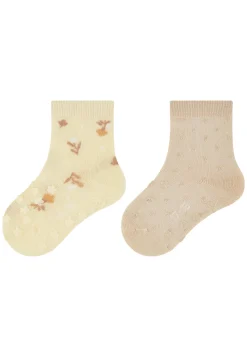 ABS Krabbelsocken 2er Pack Blumen Struktur