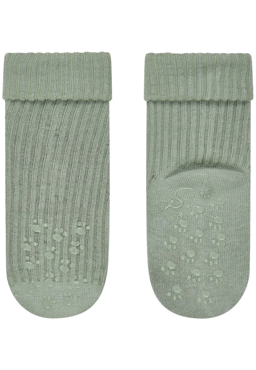 ABS Krabbelsocken 2er Pack Rippe 2-farbig