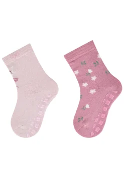 ABS Socken 2er Pack Ballerina und Blumen