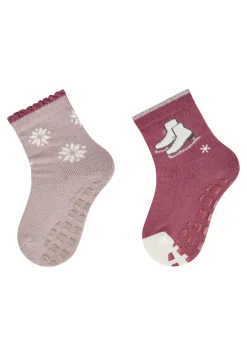 ABS Socken 2er Pack Schneeflocken und Schlittschuhe