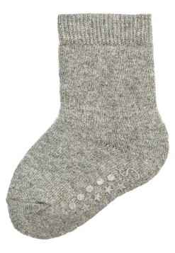 ABS-Socken Wolle uni mit Innenfrottee