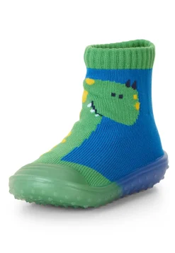Adventure-Socks mit Motiv Dino in Blau / Grün