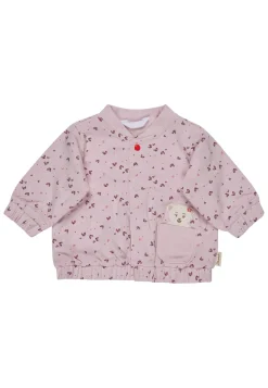 Babyjacke Herzen mit Bär Applikation