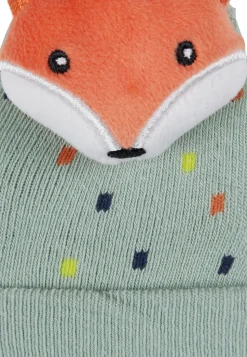 Baby-Rasselsocken Fuchs – mit Print & Innenfrottee