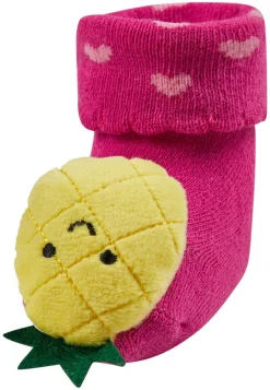 Baby Rasselsocken mit Ananas-Figur