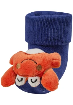 Baby Rasselsocken mit Krebs-Figur
