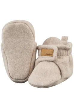 Baby Schuhe Bio Baumwollfleece mit Klettverschluss