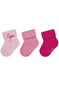 Baby Socken 3er Pack Flamingo Rippe