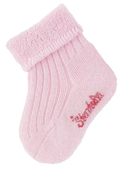 Baby Socken uni mit Umschlag & Innenfrottee