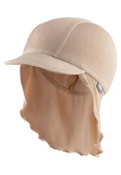 Bademütze Rippe mit Nackenschutz & UV-Schutz 50+