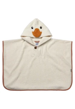 Badeponcho Ente Edda aus Baumwolle in ecru