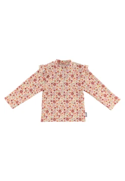Badeshirt Blumen langarm UV 50+ mit Reißverschluss