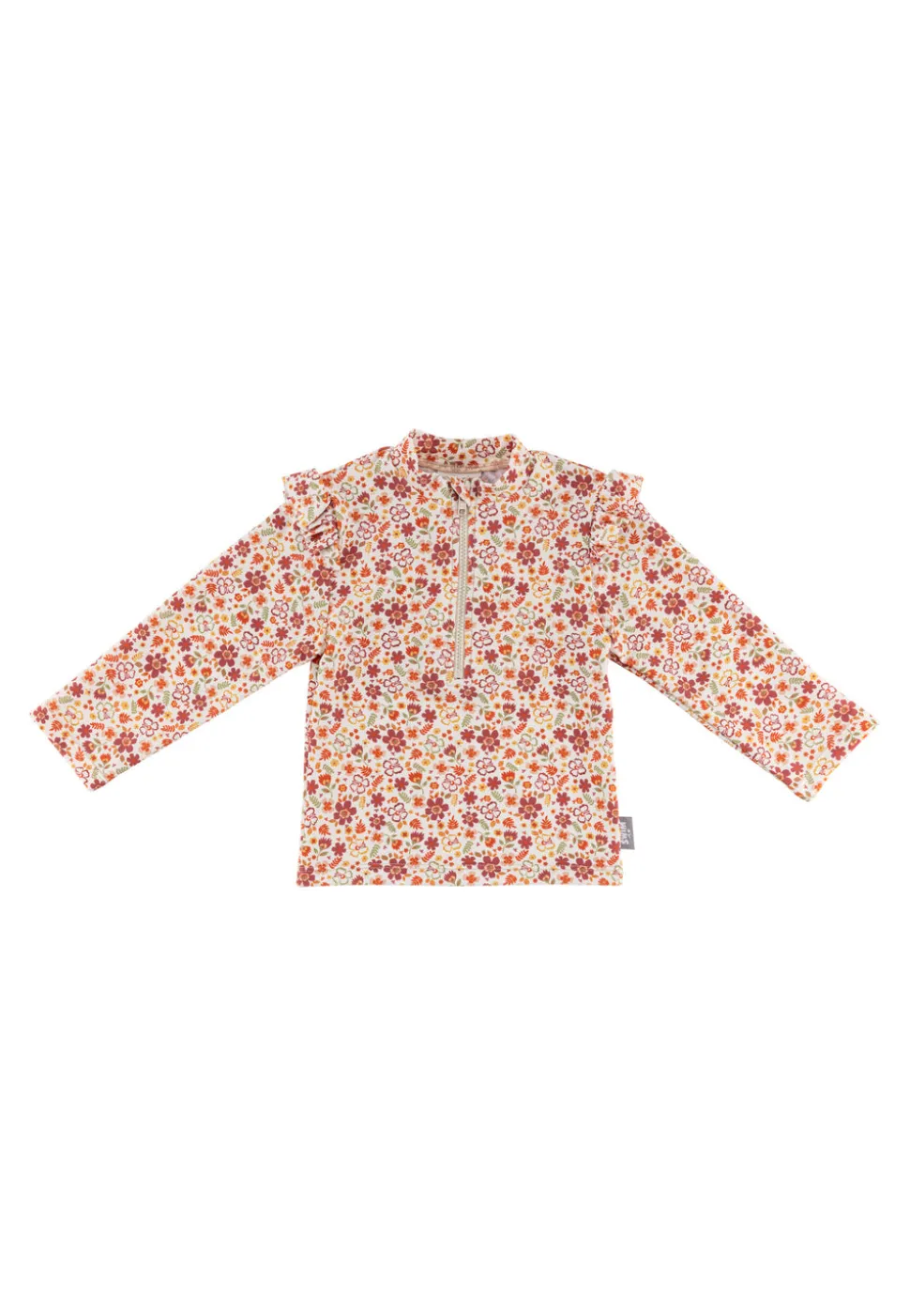 Badeshirt Blumen langarm UV 50+ mit Reißverschluss