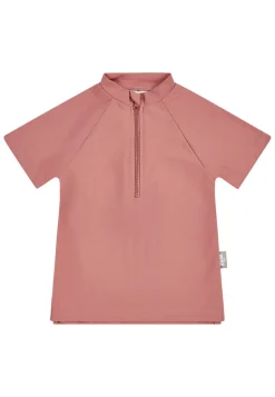 Badeshirt kurzarm uni mit Reißverschluss UV 50+