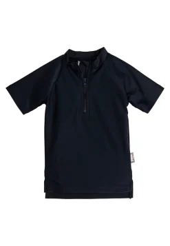 Badeshirt kurzarm uni mit Reißverschluss UV 50+