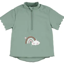 Badeshirt kurzarm uni Regenbogen mit UV-Schutz 50+