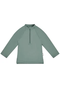 Badeshirt langarm uni mit Reißverschluss UV 50+