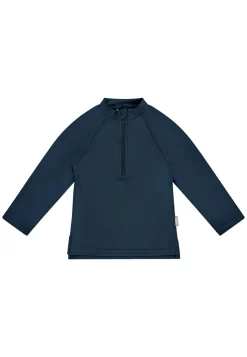 Badeshirt langarm uni mit Reißverschluss UV 50+