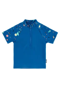 Badeshirt Weltraum kurzarm UV 50+, Reißverschluss