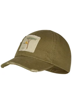 Basecap aus Jeans mit Safari-Aufnäher