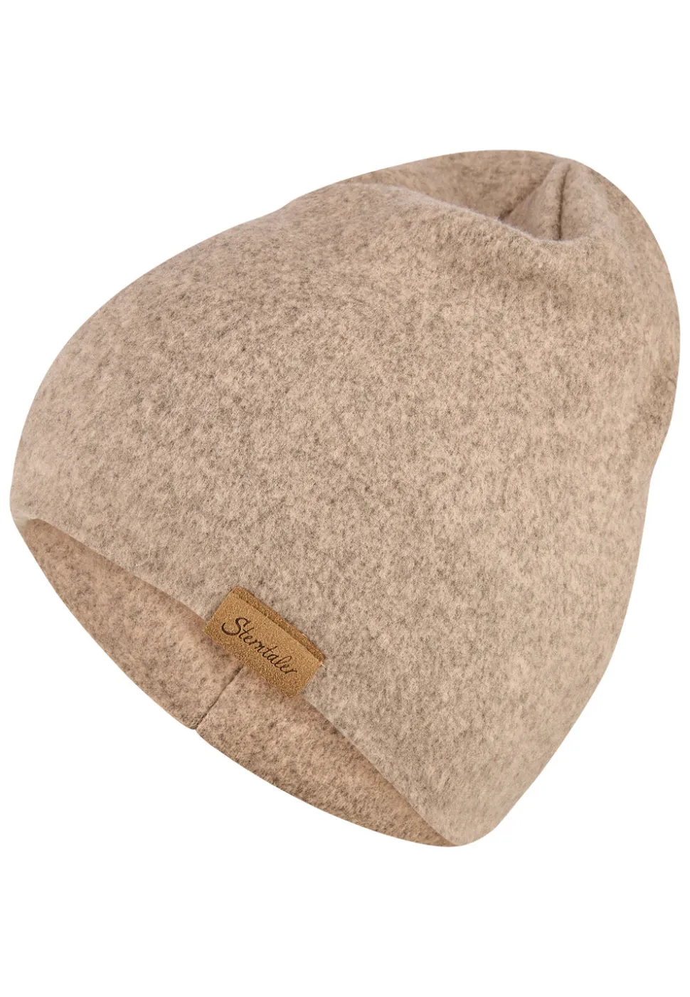 Beanie aus Jersey in Melange-Optik