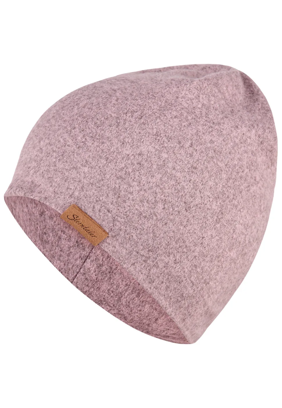 Beanie aus Jersey in Melange-Optik