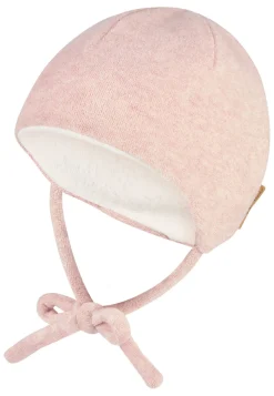 Beanie aus Melange-Viskose mit Ohrenklappen