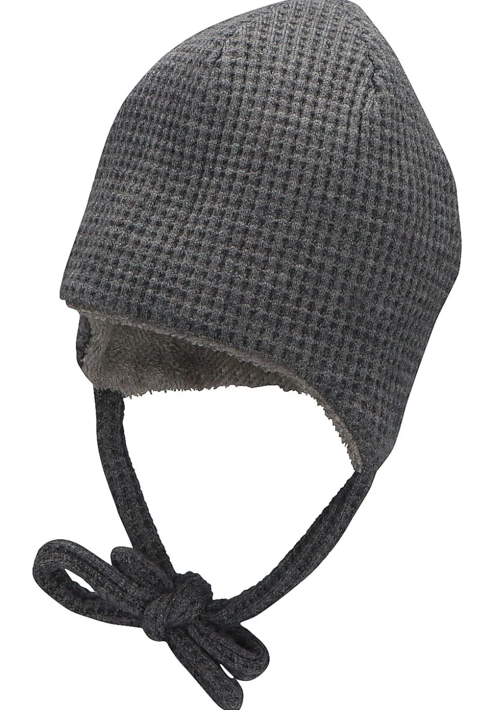 Beanie aus Viskose Mischgewebe in Waffeloptik