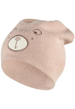 Beanie Double Face mit Bär Stickerei