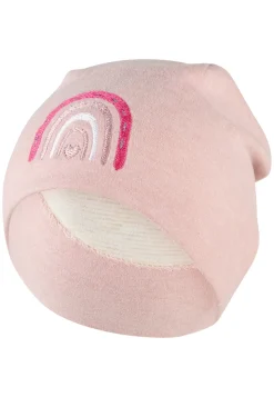 Beanie Double Face mit Regenbogen Stickerei