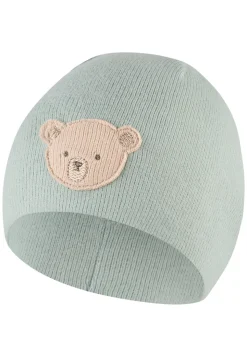 Beanie gerippt mit Bärgesicht