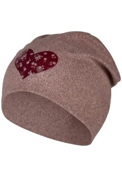 Beanie Herz mit Blumen Melange