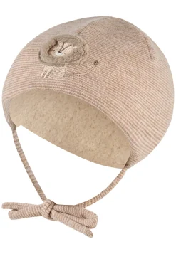 Beanie Löwe mit Ohrenklappen und Bindeband