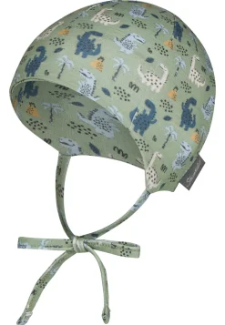 Beanie mit Dinokindern und Ohrenklappen