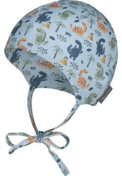 Beanie mit Dinokindern und Ohrenklappen