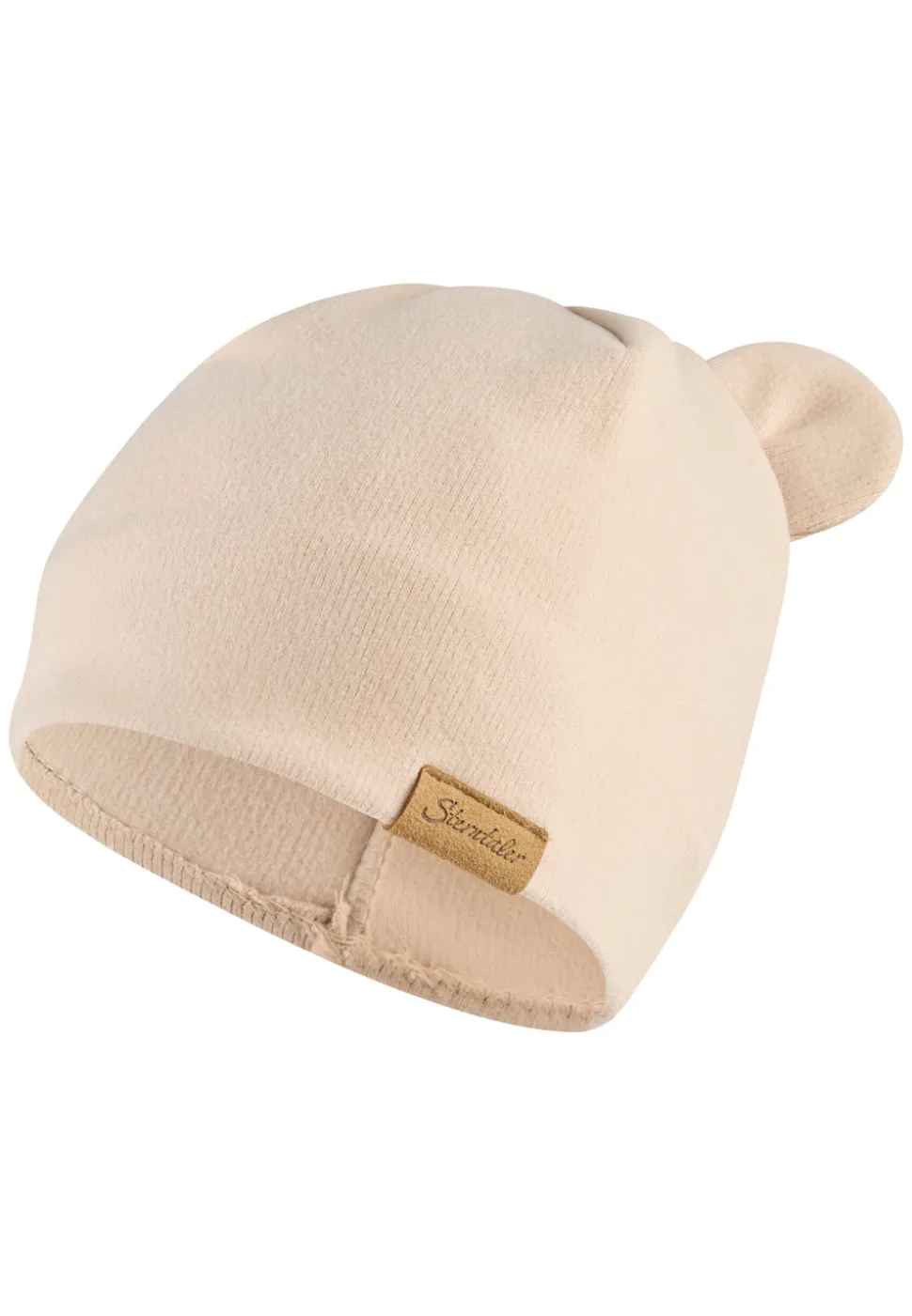 Beanie mit Öhrchen aus geripptem Material