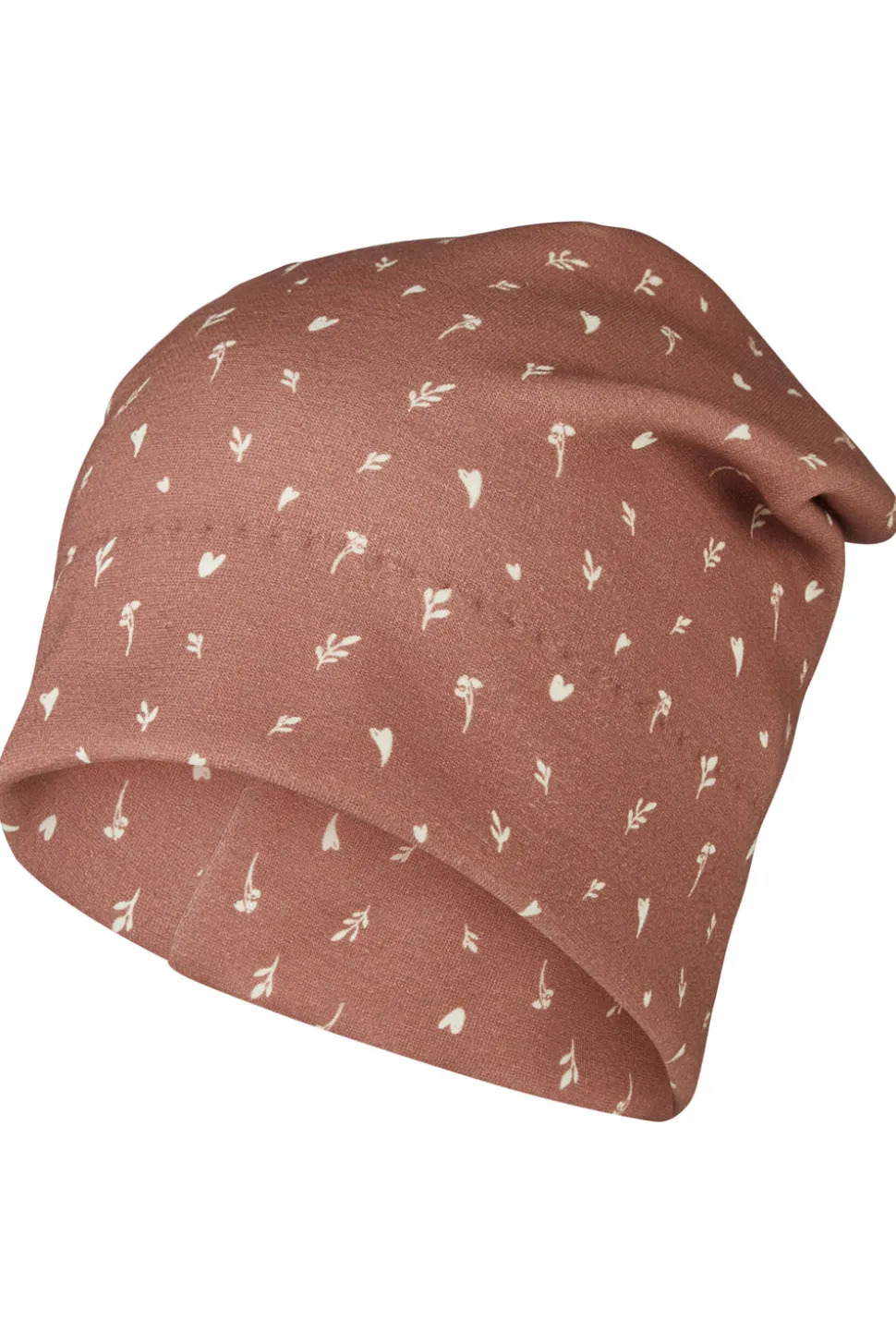 Beanie Zweige und Herzen aus Sweat