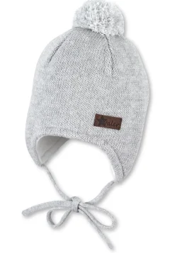 Bio-Strickmütze mit Pompon