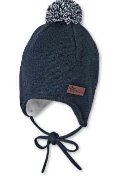 Bio-Strickmütze mit Pompon