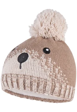 Bommelmütze Bär mit Fleece-Futter