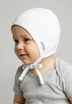 Erstlingshäubchen mit Bindeband – OCS-zertifiziert