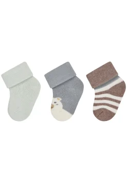 Erstlingssocken 3er Pack Eisbär Ringel