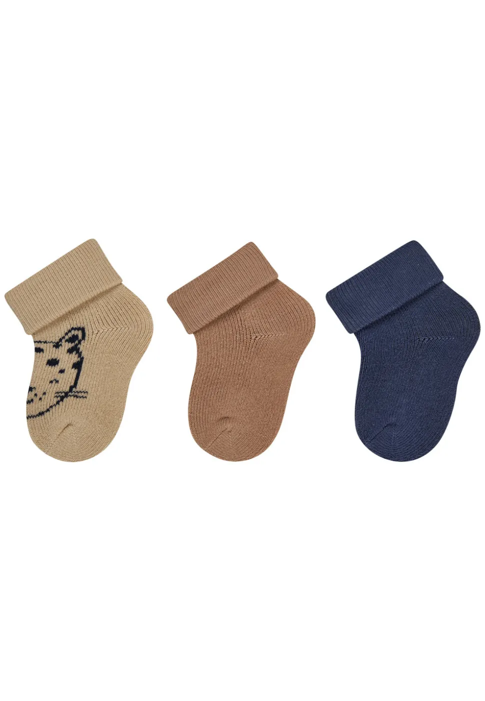 Erstlingssocken mit Umschlag 3er Pack Tiger Uni