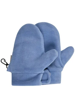 Fäustlinge mit Daumen aus Microfleece mit Klett