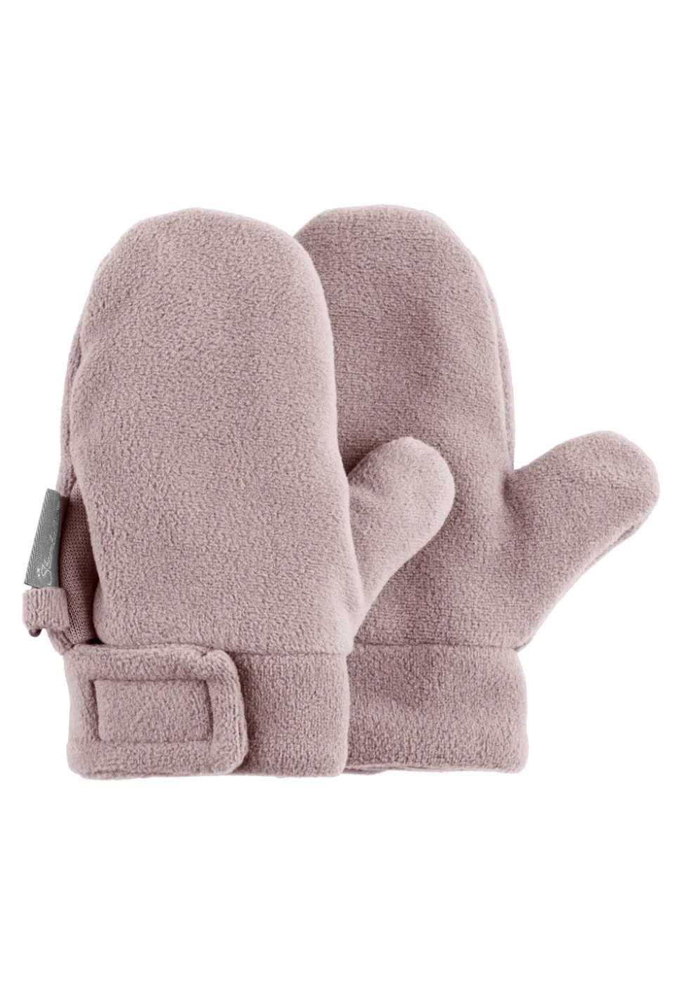 Fäustlinge mit Daumen aus Microfleece mit Klett