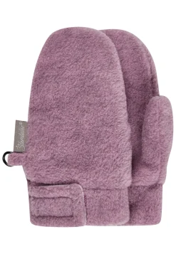 Fäustlinge mit Daumen aus Microfleece mit Klett