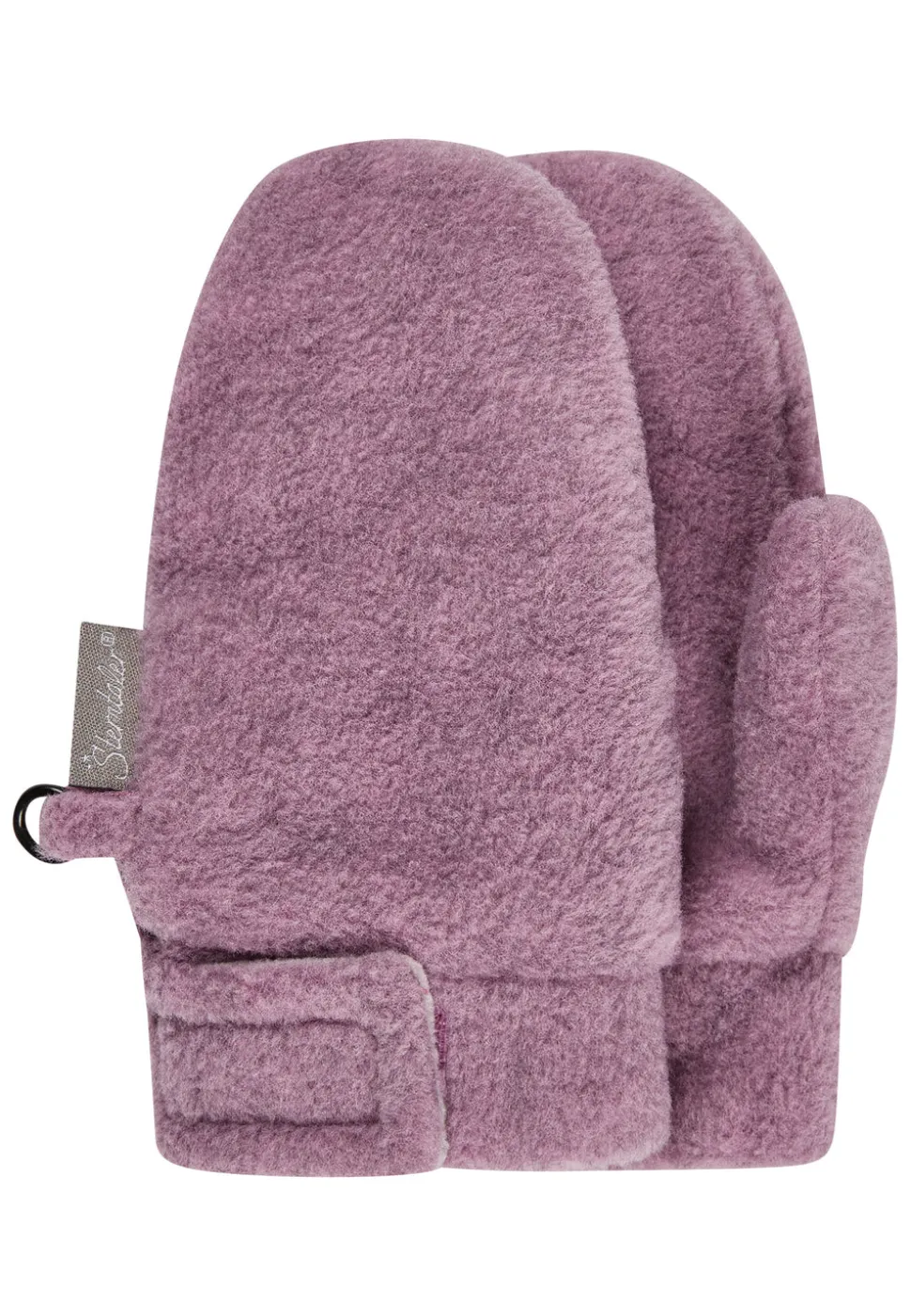 Fäustlinge mit Daumen aus Microfleece mit Klett