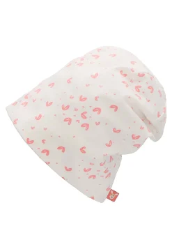 GOTS-Beanie mit Herzmuster – flexibel tragbar