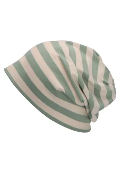 GOTS Slouch-Beanie aus Jersey (Bio) mit Streifen